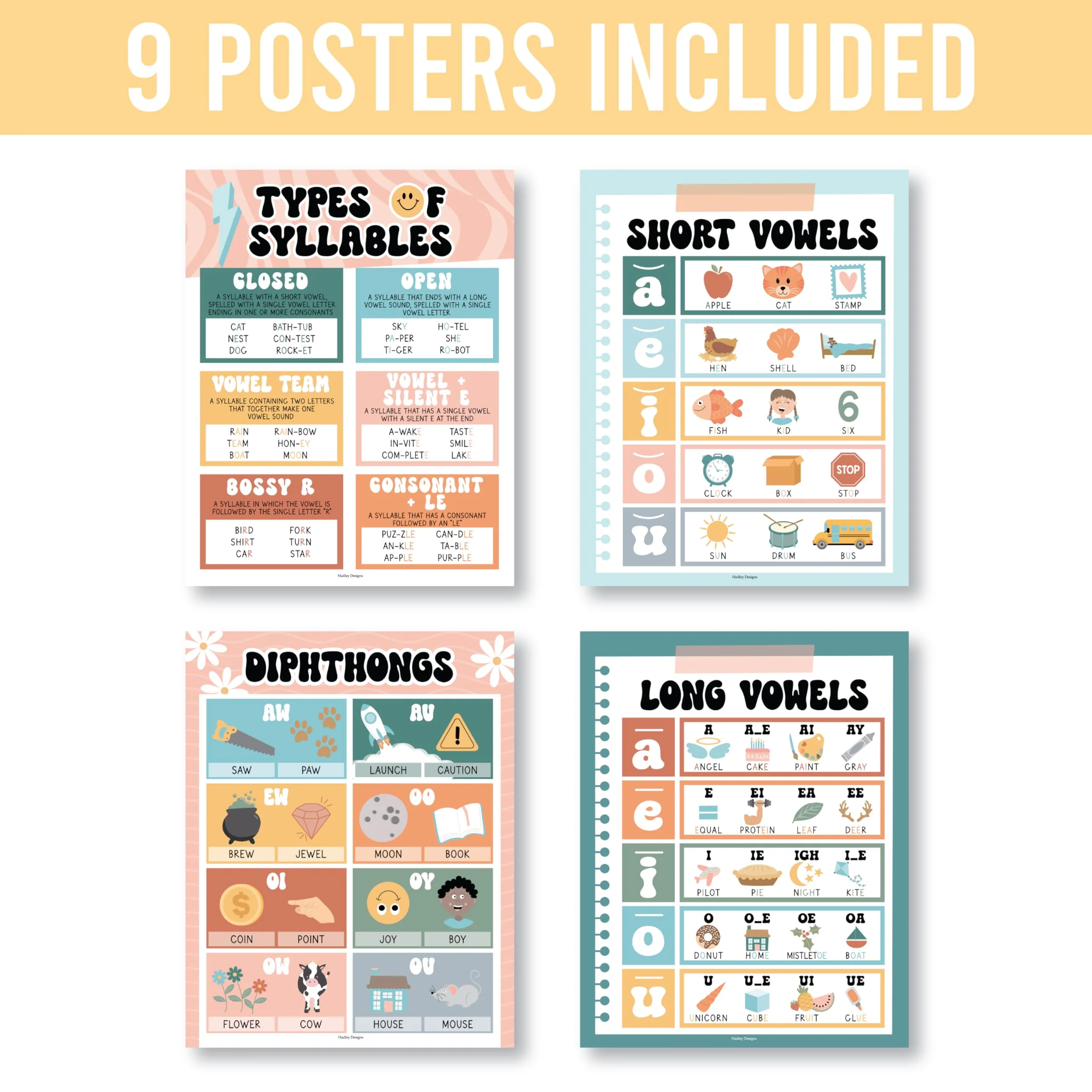Phonics Foundations Kit: Retro 9 Poster Pack - Image 3