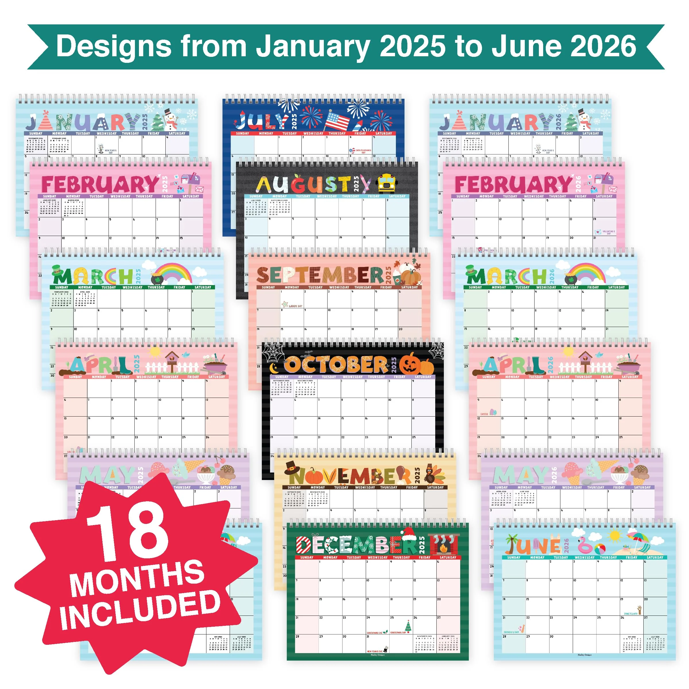 18 Month Standing Flip Desk Calendar: 2025-2026 - Image 4